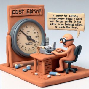 Claymation depiction of a step by step sprint system for editing faster